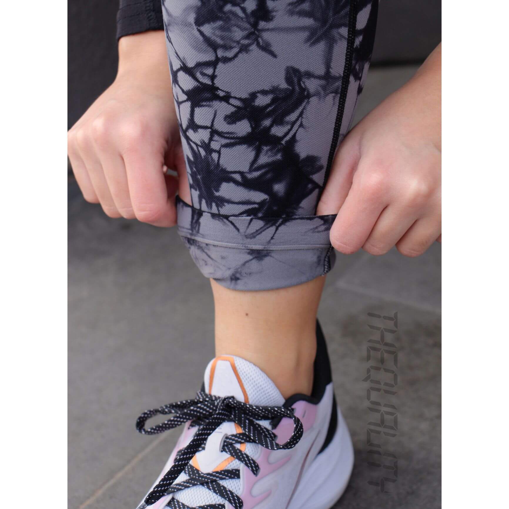 Női Leggings - Fekete Szürke - Image 2